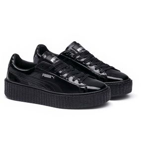 NEW Puma x Fenty black patent platform creepers